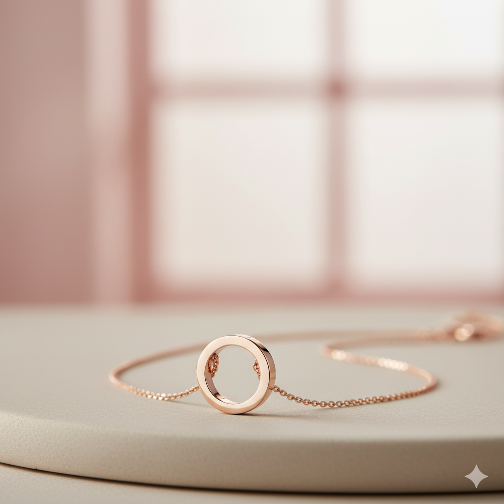Delicate Pendant Necklace — Rose Gold